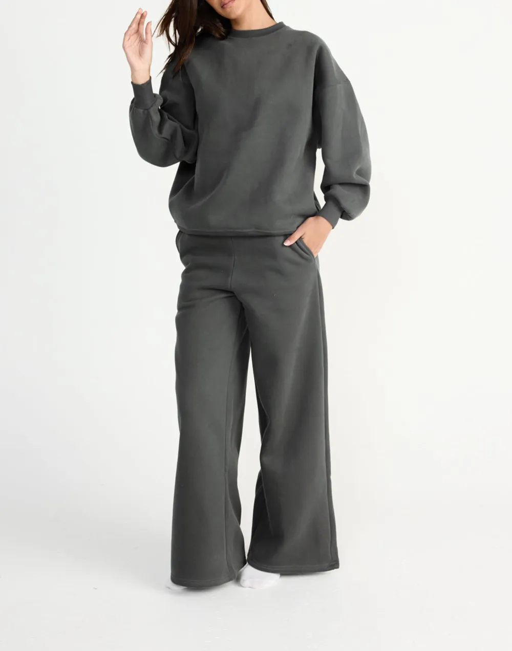 Fashionable Drop Shoulder Loose Sweater